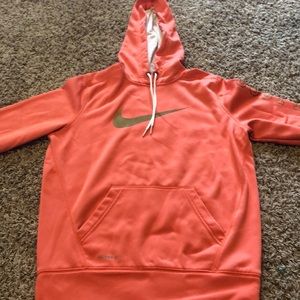 Coral colored nike sweatshirt